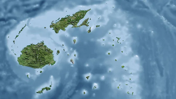 Fidschi Nahaufnahme Des Landes Keine Umrisse Satellitenbilder — Stockfoto