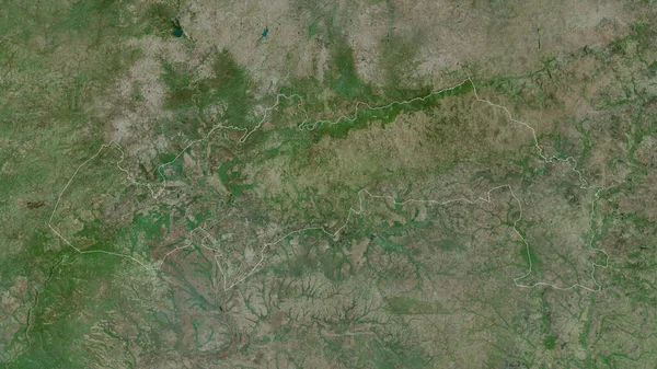 Nordöstra Delen Ghana Satellitbilder Form Som Skisseras Mot Dess Landområde — Stockfoto