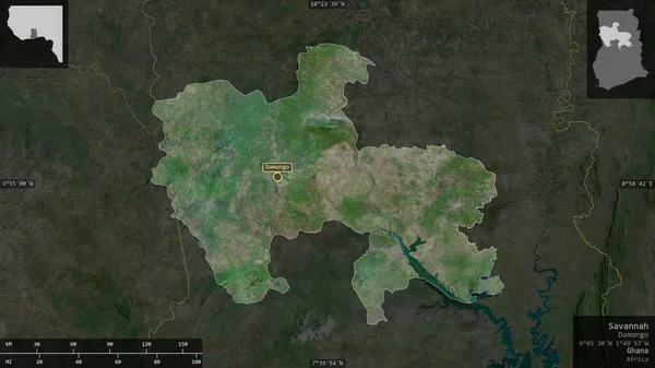 Саванна Район Ганы Спутниковые Снимки Форма Представленная Территории Страны Информативными — стоковое фото