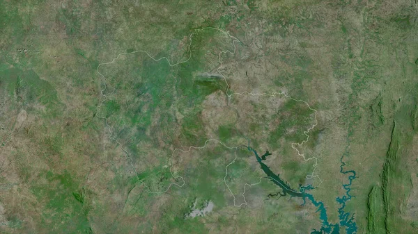 ガーナのサバンナ 衛星画像 形状は その国の領域に対して概説 3Dレンダリング — ストック写真