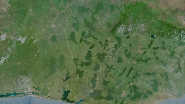 Nordul Vest Regiunea Ghana Imagini Prin Satelit Forma Conturată Împotriva — Fotografie, imagine de stoc