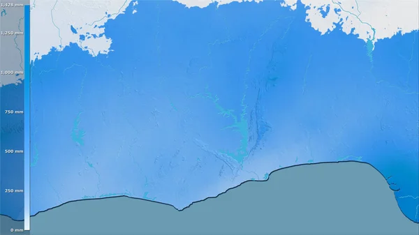 Precipitación Del Cuarto Más Frío Dentro Del Área Ghana Proyección —  Fotos de Stock