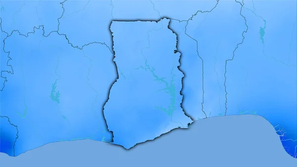 Área Ghana Mapa Anual Precipitación Proyección Estereográfica Composición Cruda Capas —  Fotos de Stock