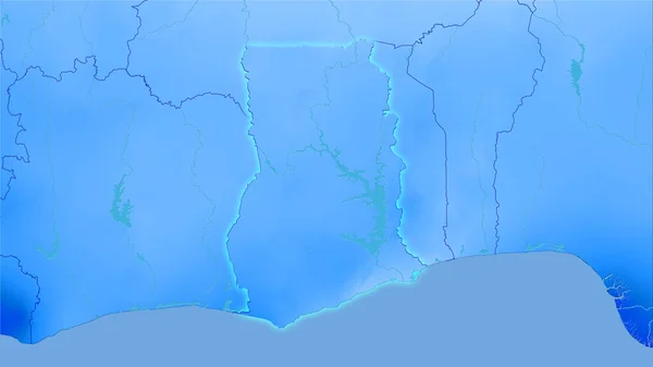 Área Gana Mapa Anual Precipitação Projeção Estereográfica Composição Bruta Camadas — Fotografia de Stock