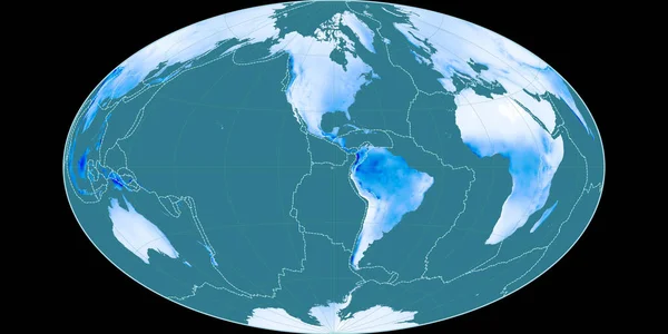 แผนท โลกในกอตต Area โปรเจคช กลางบน ลองจ ดตะว นตก หมายถ งแผนท — ภาพถ่ายสต็อก