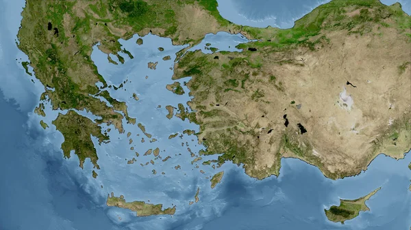 Ελλάδα Γκρο Πλαν Προοπτική Της Χώρας Δεν Σκιαγραφεί Δορυφορικές Εικόνες — Φωτογραφία Αρχείου
