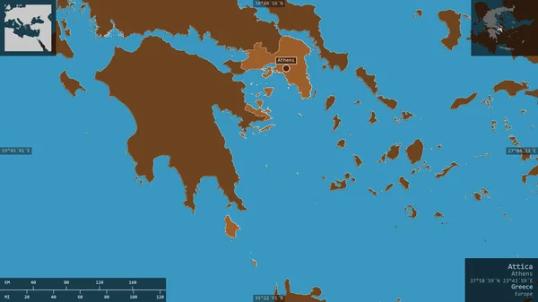 Αττική Αποκεντρωμένη Διοίκηση Της Ελλάδας Μοτίβα Στερεών Λίμνες Και Ποτάμια — Φωτογραφία Αρχείου