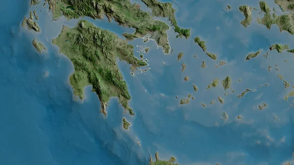 Attika Görögország Decentralizált Közigazgatása Műholdas Képek Alakzat Körvonalazódik Ország Területén — Stock Fotó
