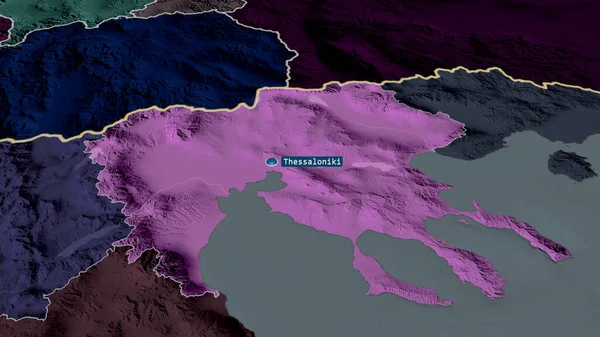 Orta Makedonya Yunanistan Ademi Merkeziyetçilikten Arındırılmış Yönetimi Büyüyerek Sermayeyle Plana — Stok fotoğraf