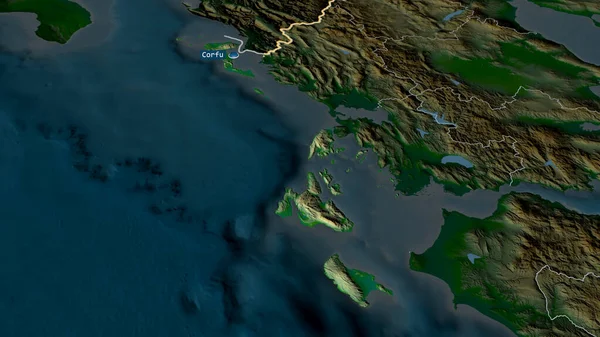 Іонічні Острови Децентралізована Адміністрація Греції Масштабується Виділена Капіталом Основні Фізичні — стокове фото