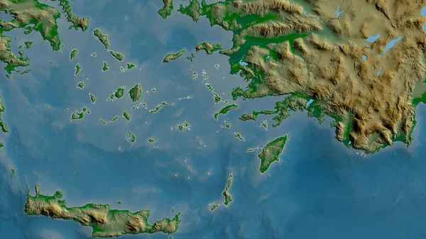 남에게 South Aegean 그리스의 구역이다 셰이더 데이터에 호수와 포함되어 있습니다 — 스톡 사진