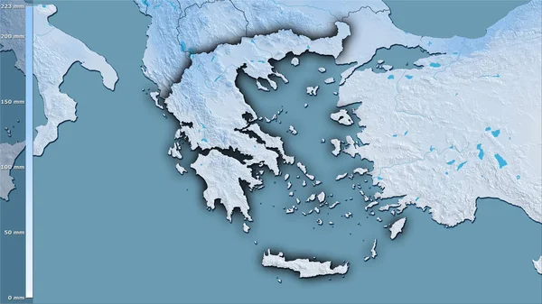 Precipitación Del Cuarto Más Seco Dentro Del Área Grecia Proyección —  Fotos de Stock