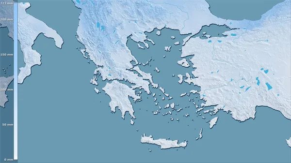 Precipitación Del Cuarto Más Seco Dentro Del Área Grecia Proyección —  Fotos de Stock