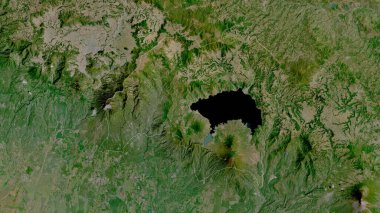 Solola, Guatemala Departmanı. Uydu görüntüleri. Ülke alanına göre şekillendirilmiş. 3B görüntüleme