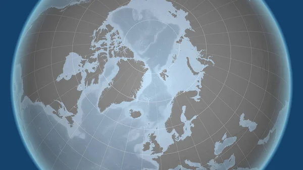 Гренландія Сусід Далека Перспектива Обрисів Мапа Висот — стокове фото