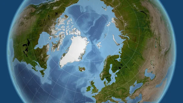 Гренландия Соседство Отдаленная Перспектива Очертаний Спутниковые Снимки — стоковое фото