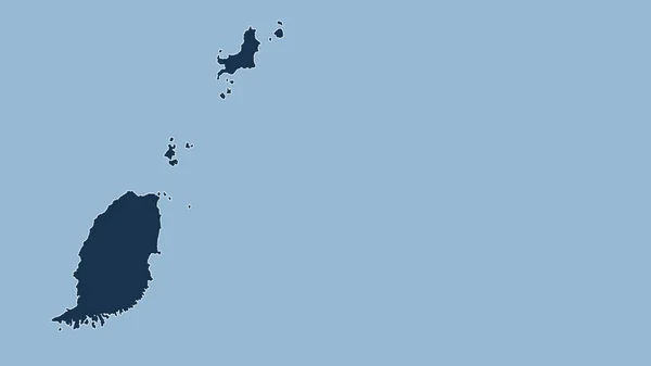 Grenada Nahaufnahme Des Landes Keine Umrisse Formen Nur Land Ozeanmaske — Stockfoto