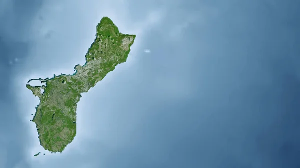 Guam Detailní Pohled Zemi Žádný Obrys Satelitní Snímky — Stock fotografie