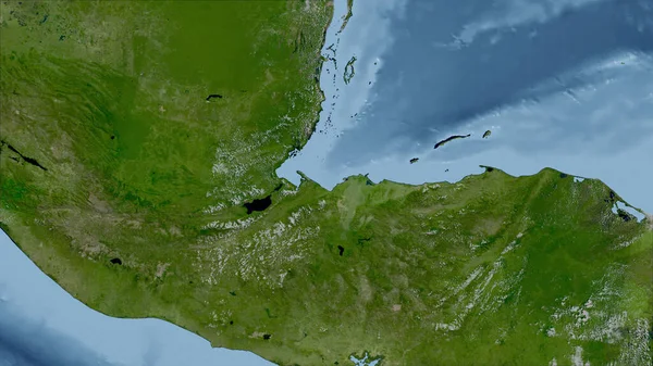 Guatemala Perspectiva Close País Sem Esboço Imagens Satélite — Fotografia de Stock