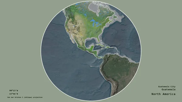 Территория Гватемалы Сосредоточена Кругу Окружающем Континент Ненасыщенном Фоне Приведены Основные — стоковое фото