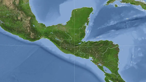 Guatemala Zijn Omgeving Afstandelijk Schuin Perspectief Geen Contouren Satellietbeelden — Stockfoto