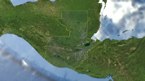 危地马拉概述 高分辨率卫星图像 — 图库照片