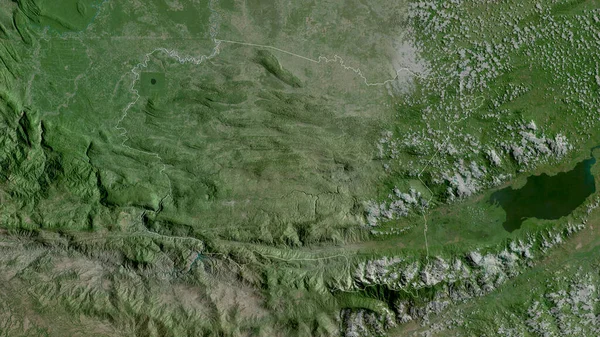 Alta Verapaz Guatemala Satellitbilder Form Som Skisseras Mot Dess Landområde — Stockfoto