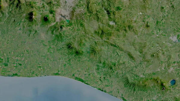 Santa Rosa Department Guatemala Satellite Imagery Shape Outlined Its Country — Stock Photo, Image
