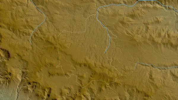 Totonicapan Dipartimento Del Guatemala Dati Ombreggiatura Colorati Con Laghi Fiumi — Foto Stock