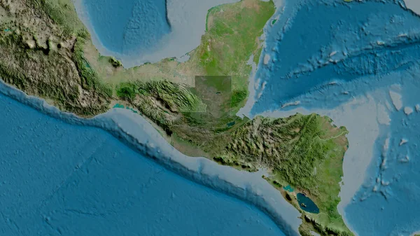 Guatemala Zoomato Quartiere Immagini Satellitari Rendering — Foto Stock