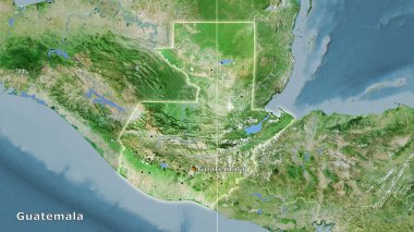 Stereografik projeksiyondaki D uydusu üzerinde Guatemala alanı - ana kompozisyon