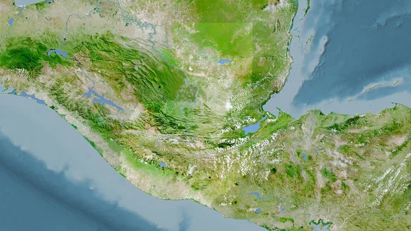 Oblast Guatemaly Satelitu Mapa Stereografické Projekci Hrubé Složení Rastrových Vrstev — Stock fotografie