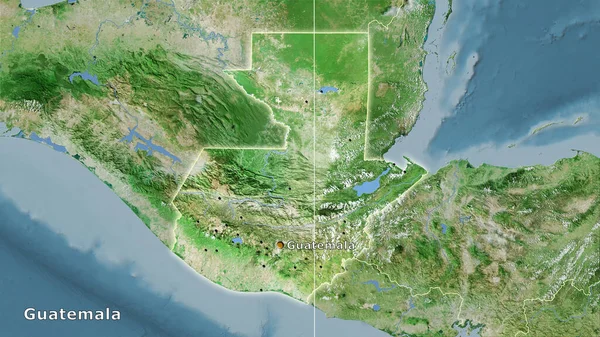 Stereografik projeksiyondaki D uydusu üzerinde Guatemala alanı - ana kompozisyon