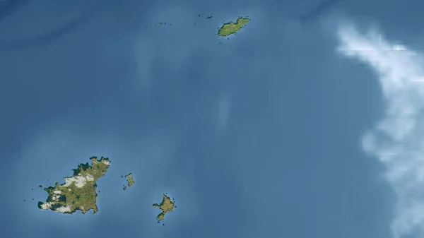 Guernsey Primer Plano Perspectiva Del País Sin Esbozo Imágenes Satélite — Foto de Stock