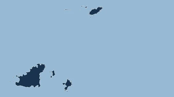 ガーンジー 国のクローズアップの視点 アウトラインなし 図形のみ Land Sea Mask — ストック写真