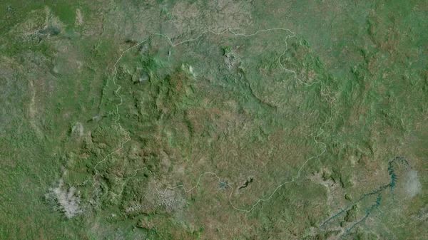 ギニアの領域 衛星画像 形状は その国の領域に対して概説 3Dレンダリング — ストック写真