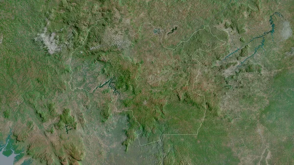 Mamou Wilayah Guinea Citra Satelit Bentuk Yang Digariskan Terhadap Wilayah — Stok Foto