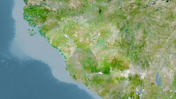 Zona Guineei Satelit Hartă Proiecția Stereografică Compoziția Brută Straturilor Raster — Fotografie, imagine de stoc