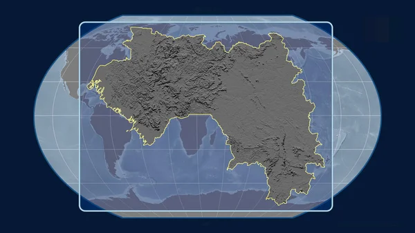 Inzoomd Met Het Oog Guinee Schets Met Perspectief Lijnen Tegen — Stockfoto