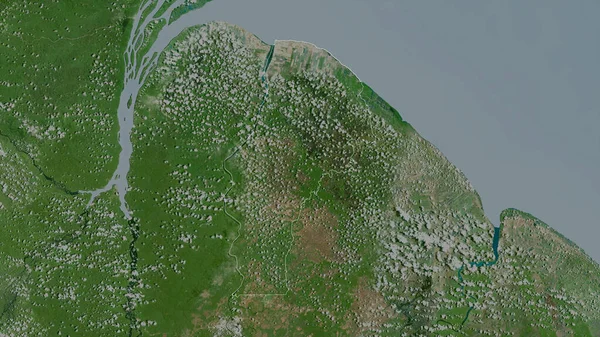 Demerara Mahaica Región Guyana Imágenes Satélite Forma Delineada Contra Área — Foto de Stock