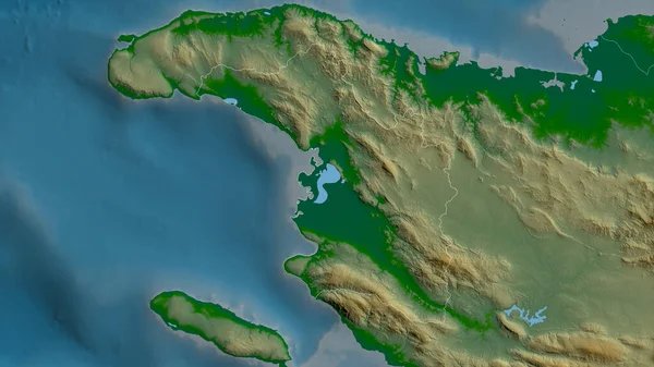 Артибонит Департамент Гаити Цветные Шейдерные Данные Озерами Реками Форма Очерченная — стоковое фото