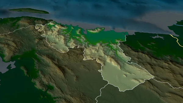 Nord Abteilung Haiti Vergrößert Und Hervorgehoben Die Wichtigsten Physikalischen Landschaftsmerkmale — Stockfoto