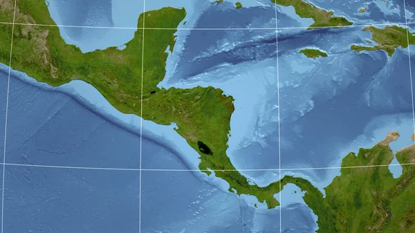 Гондурас Соседство Отдаленная Перспектива Очертаний Спутниковые Снимки — стоковое фото