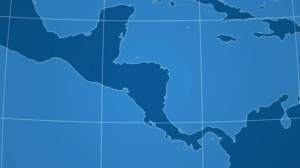 Гондурас Соседство Отдаленная Перспектива Очертаний Формы Маска Суши Океана — стоковое фото