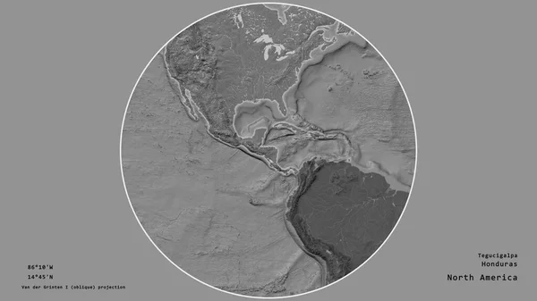 Région Honduras Était Centrée Dans Cercle Entourant Son Continent Sur — Photo