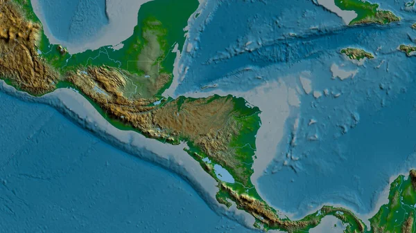 Honduras Zoomato Quartiere Principali Caratteristiche Del Paesaggio Fisico Rendering — Foto Stock