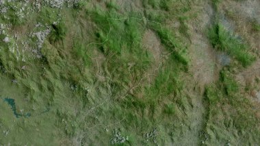 Intibuca, Honduras Departmanı. Uydu görüntüleri. Ülke alanına göre şekillendirilmiş. 3B görüntüleme