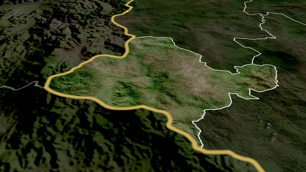 Ocotepeque Departement Honduras Ingezoomd Gemarkeerd Satellietbeelden Weergave — Stockfoto