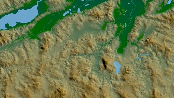 ホンジュラスのサンタ バーバラだ 湖や川と色シェーダーデータ 形状は その国の領域に対して概説 3Dレンダリング — ストック写真