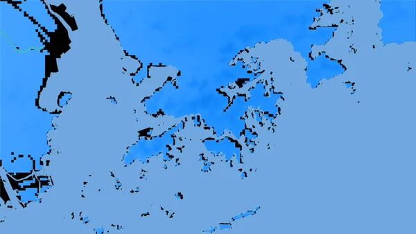 Gebiet Hongkong Auf Der Jährlichen Niederschlagskarte Der Stereographischen Projektion Rohzusammensetzung — Stockfoto